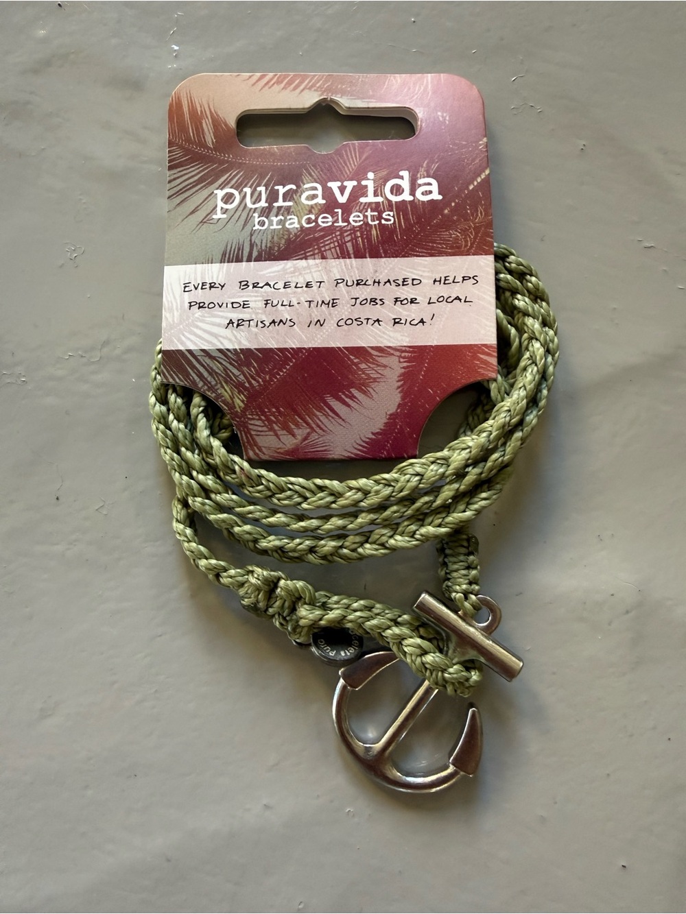 Pura Vida Silver Anchor Wrap Bracelet